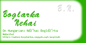 boglarka nehai business card